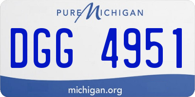 MI license plate DGG4951