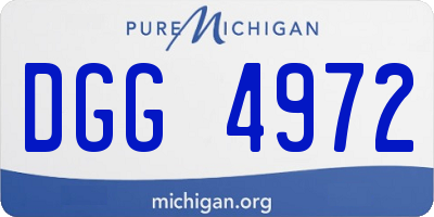 MI license plate DGG4972