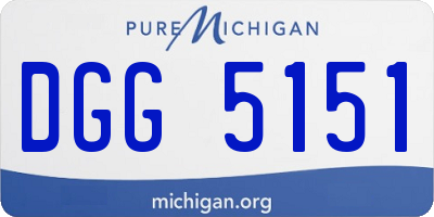 MI license plate DGG5151
