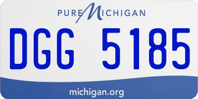 MI license plate DGG5185