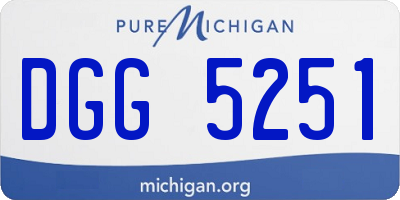 MI license plate DGG5251