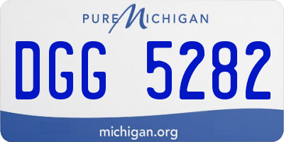 MI license plate DGG5282