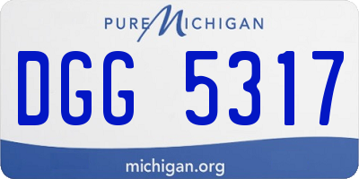 MI license plate DGG5317