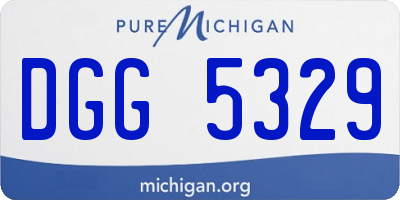 MI license plate DGG5329
