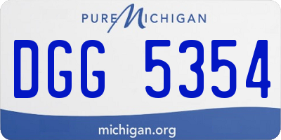 MI license plate DGG5354