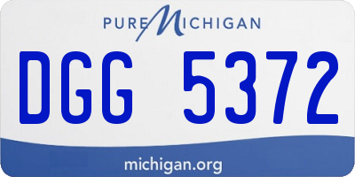 MI license plate DGG5372
