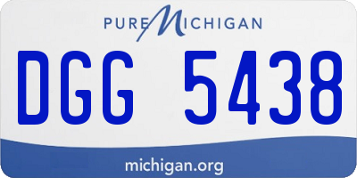 MI license plate DGG5438