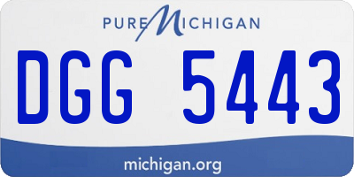 MI license plate DGG5443
