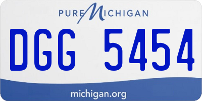 MI license plate DGG5454