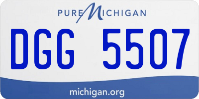 MI license plate DGG5507