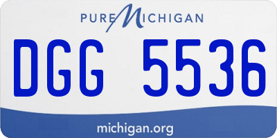 MI license plate DGG5536