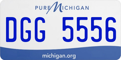 MI license plate DGG5556