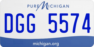 MI license plate DGG5574