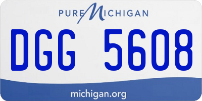 MI license plate DGG5608