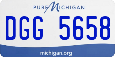 MI license plate DGG5658
