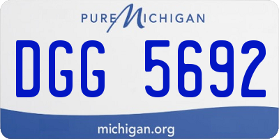 MI license plate DGG5692