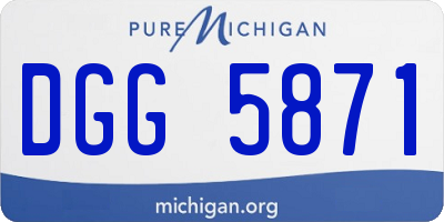 MI license plate DGG5871