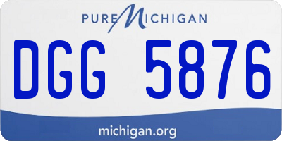 MI license plate DGG5876