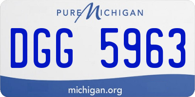MI license plate DGG5963