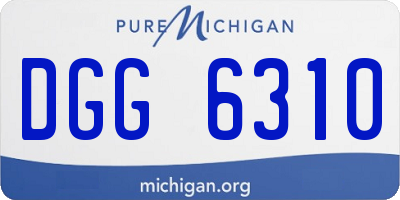 MI license plate DGG6310