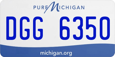 MI license plate DGG6350