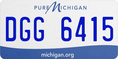 MI license plate DGG6415