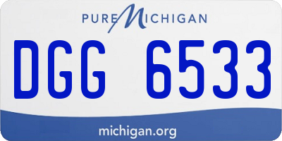 MI license plate DGG6533