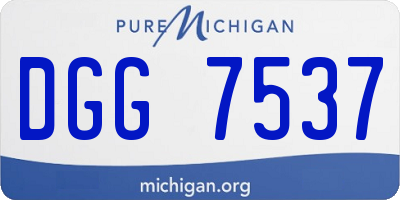 MI license plate DGG7537