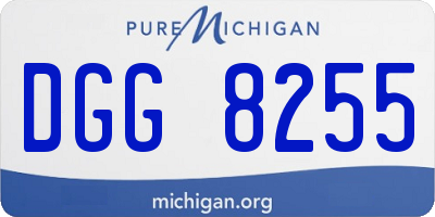 MI license plate DGG8255
