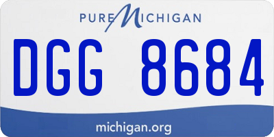 MI license plate DGG8684