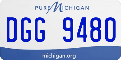 MI license plate DGG9480