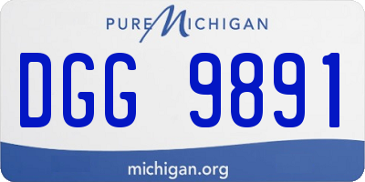 MI license plate DGG9891