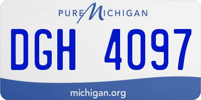 MI license plate DGH4097