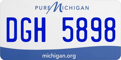 MI license plate DGH5898