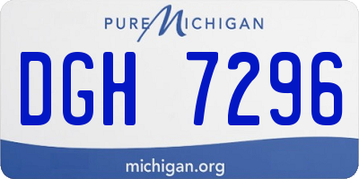 MI license plate DGH7296