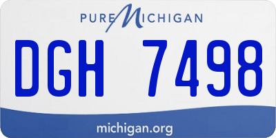MI license plate DGH7498