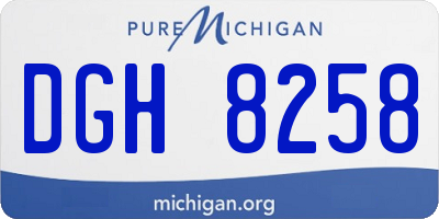 MI license plate DGH8258