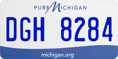 MI license plate DGH8284