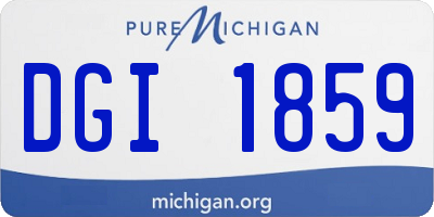 MI license plate DGI1859