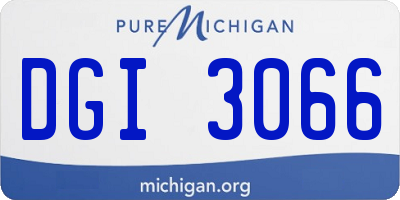 MI license plate DGI3066