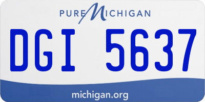 MI license plate DGI5637