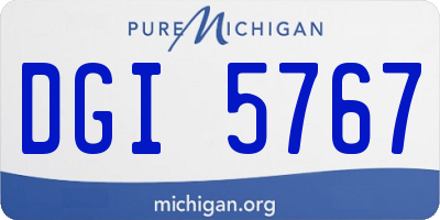 MI license plate DGI5767