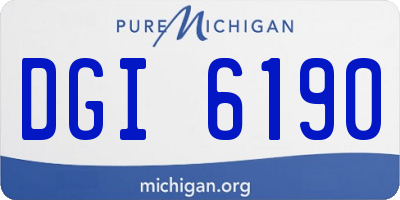 MI license plate DGI6190