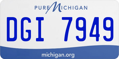 MI license plate DGI7949