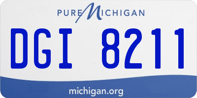 MI license plate DGI8211