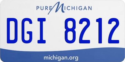MI license plate DGI8212