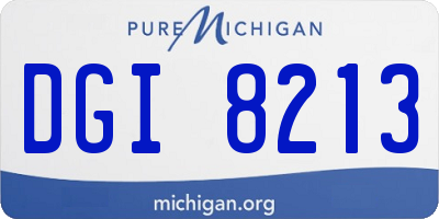 MI license plate DGI8213