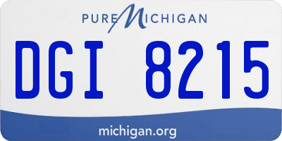 MI license plate DGI8215