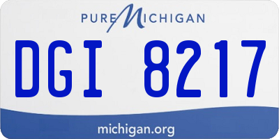 MI license plate DGI8217