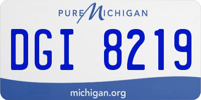 MI license plate DGI8219